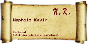 Napholz Kevin névjegykártya